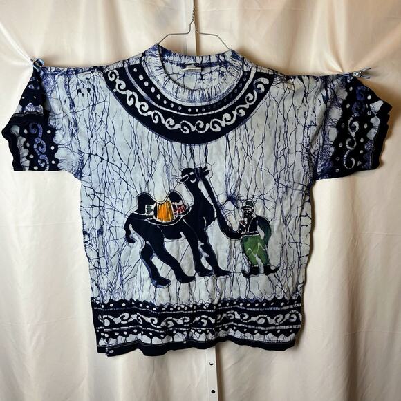 Vintage Other - Vintage Reggaetees T-Shirt Camel Desert Graphic Batik Tie Dye XXL Y2K Artisan